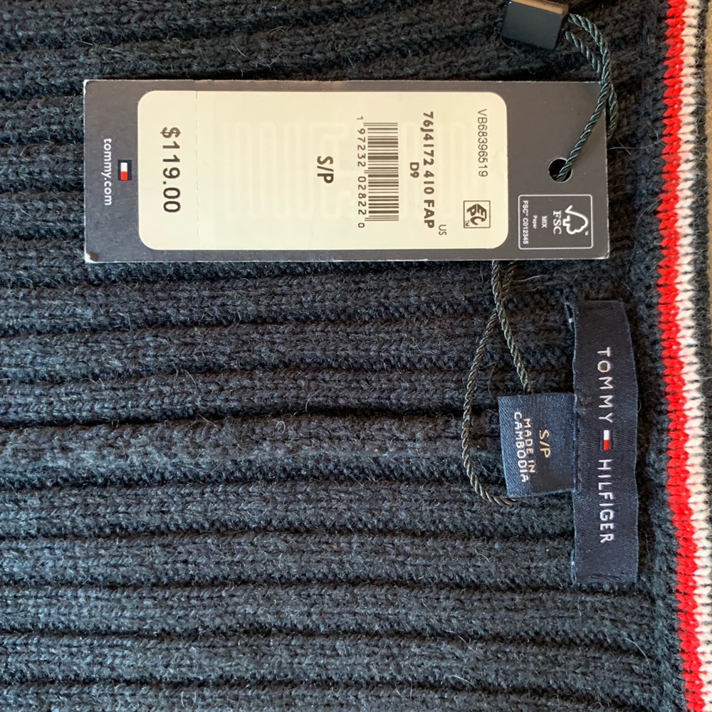 Tommy Hilfiger Charcoal Ribbed Crewneck Sweater